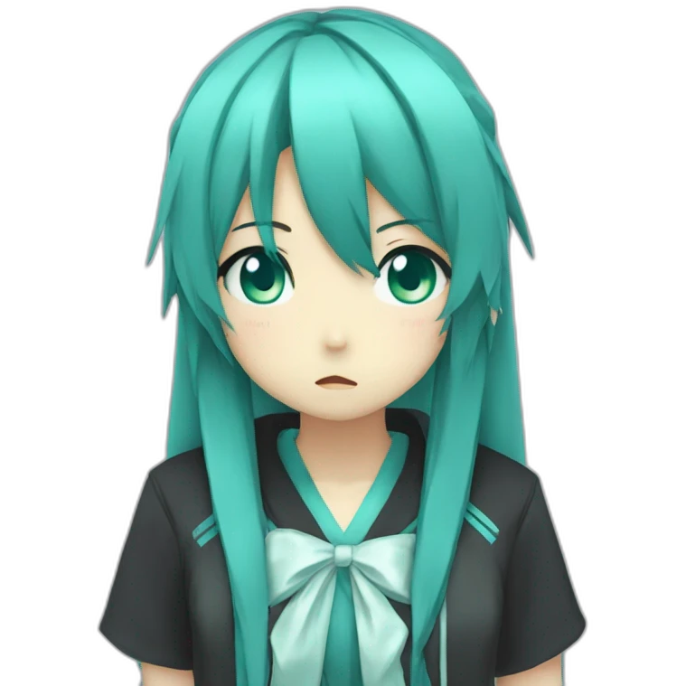 Hatsune miku sad emoji