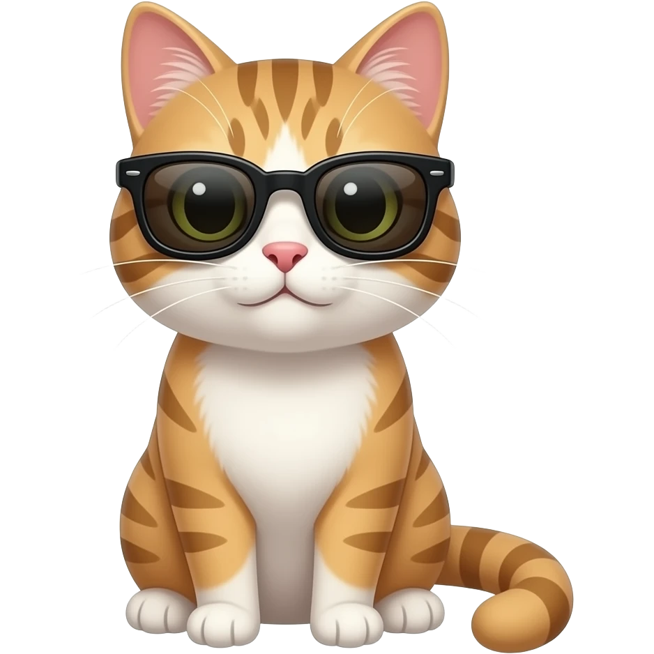 Cat wearing sunglasses emoji