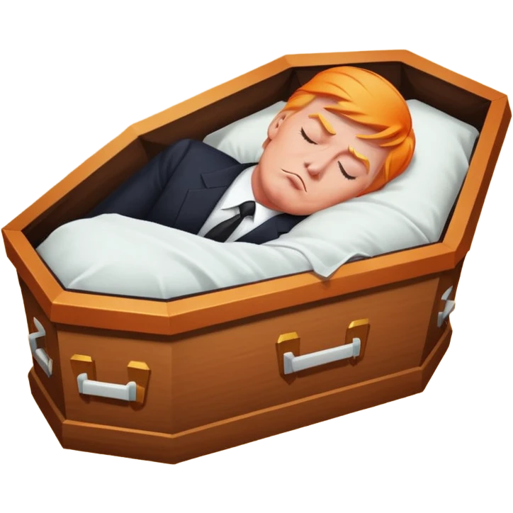 donald trump sleeping in coffin emoji