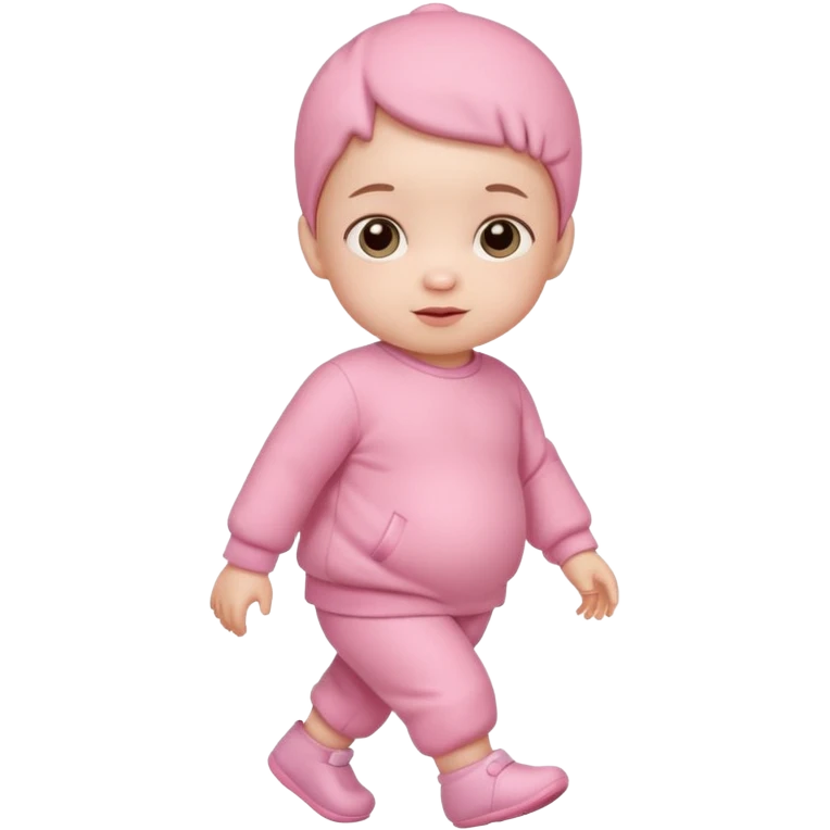 pink baby walking emoji