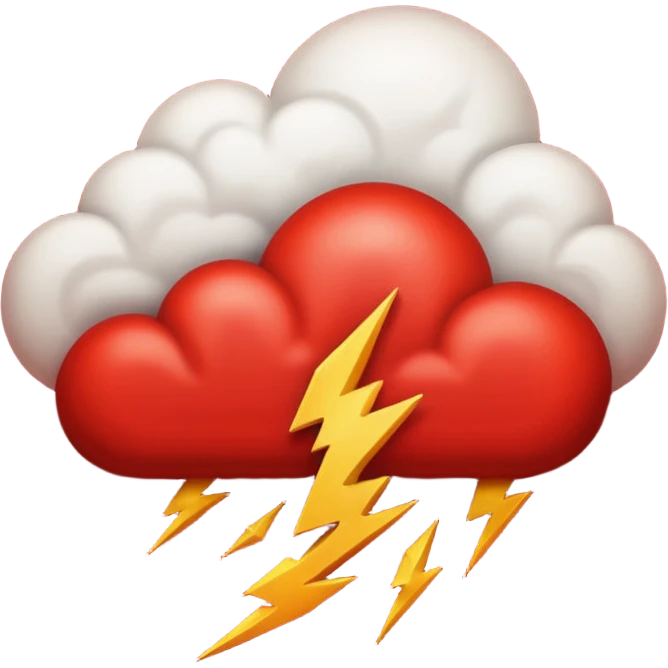 thunder red emoji