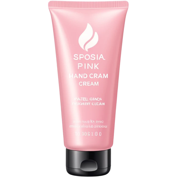 Pastel pink hand cream tube, sleek design, clean background emoji