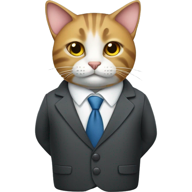 Cat in a business suit  emoji