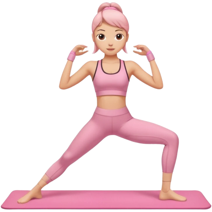 Pilates pink girl emoji
