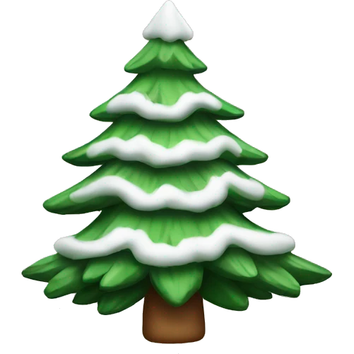 Christmas pine three with white details emoji