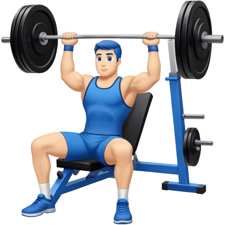 blue shorts close-grip flat-benchpress emoji