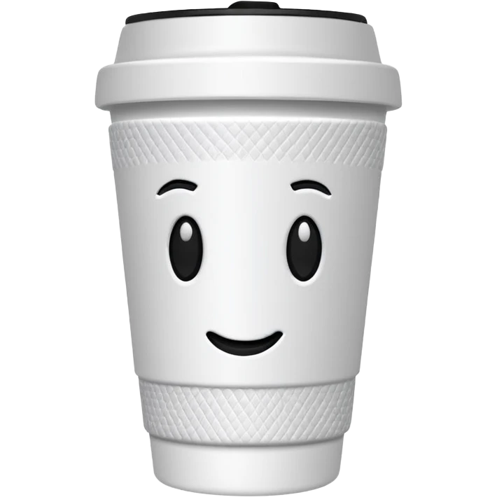 Styrofoam koozie cup emoji