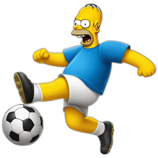 homer simpson playing soccer emoji