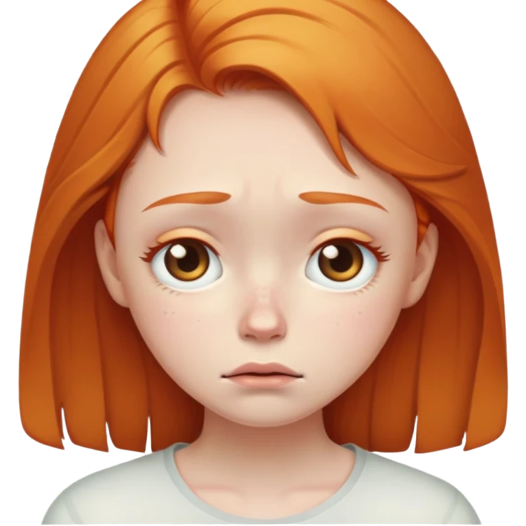 Ginger girl getting left behind yellow crying emoji