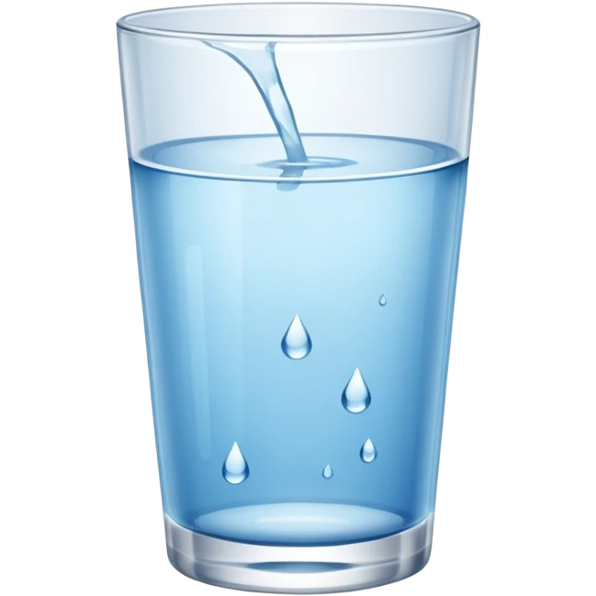 glass of water with drops isolated on white background emoji