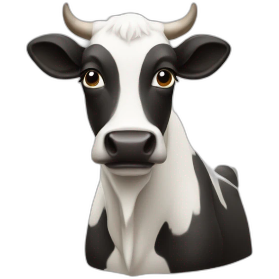 Vaca asustada emoji