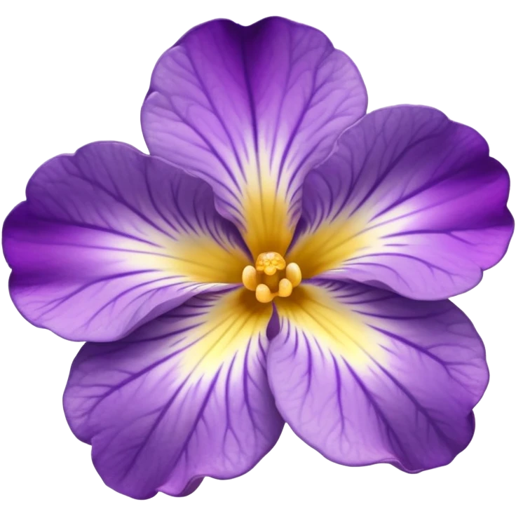 African violet flower but gold emoji