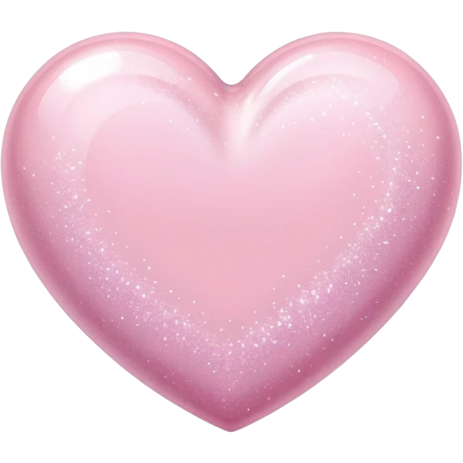 pastel pink heart with glitters emoji