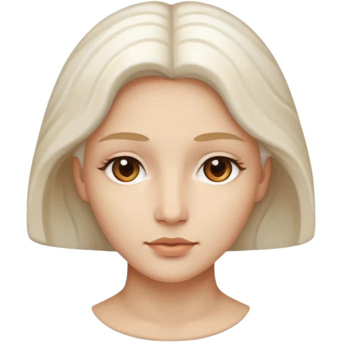 Marble style statue of woman face emoji
