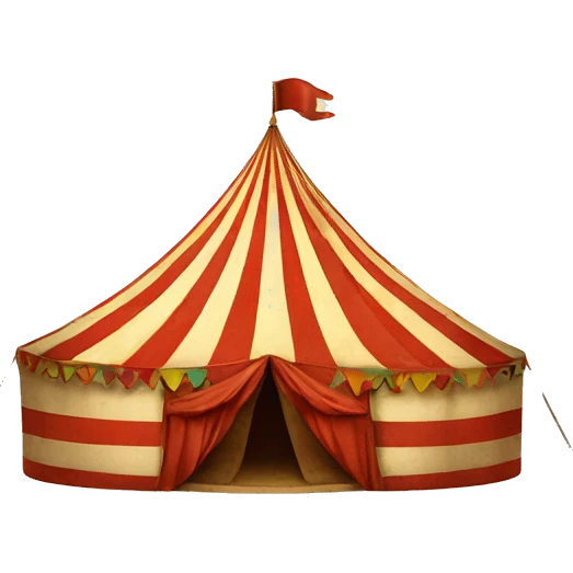 Vintage circus tent emoji