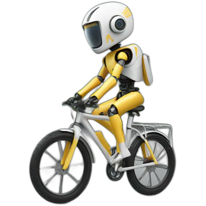 Robot en bicicleta emoji