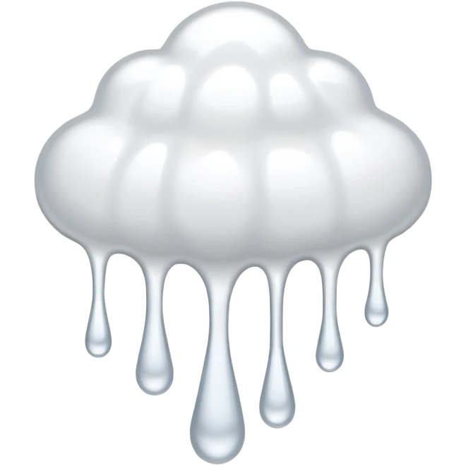 individual white glue drops falling and dripping  emoji