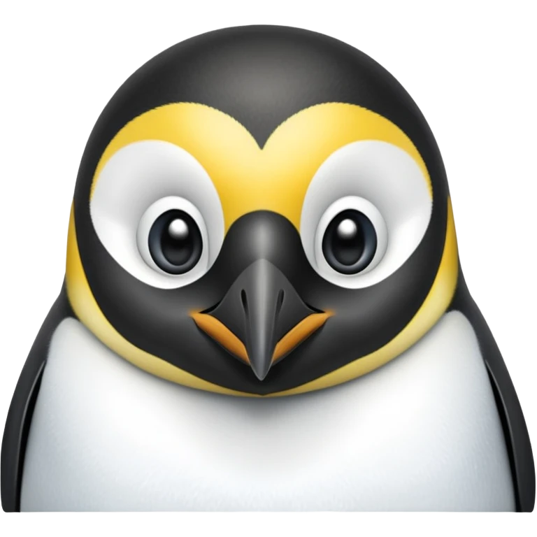 cinematic-adult-emperor-penguin-portrait-emoji,-head-tilted-playfully-and-inquisitively,-with-glossy,-pristine-plumage,-sparkling-eyes-filled-with-curiosity,-simplified-yet-irresistibly-adorable-features, black face emoji