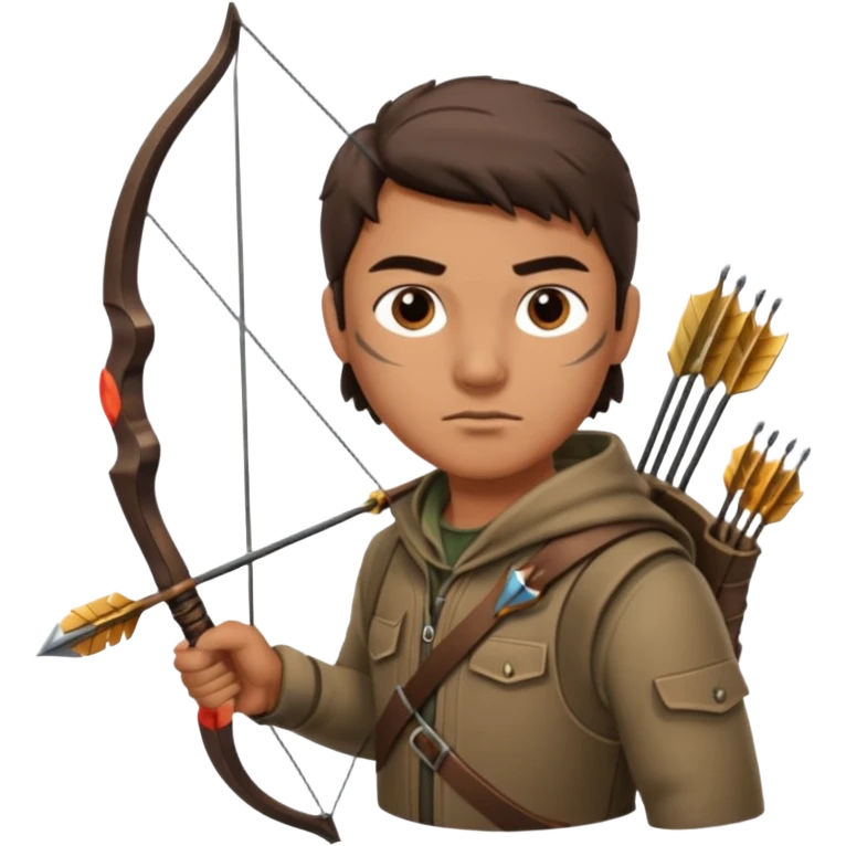The classic hunter image with bow and arrow emoji