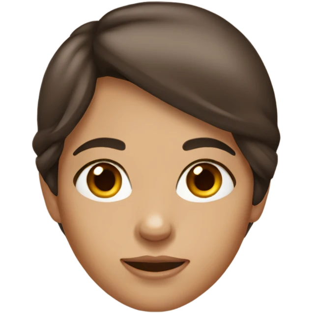 brunette girl with brown eyes emoji