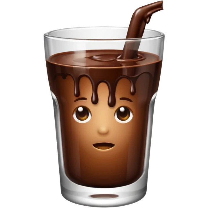  melted chocolate in glass emoji