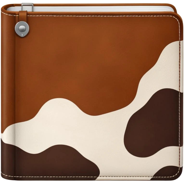 Realistic cow hide print pattern journal emoji
