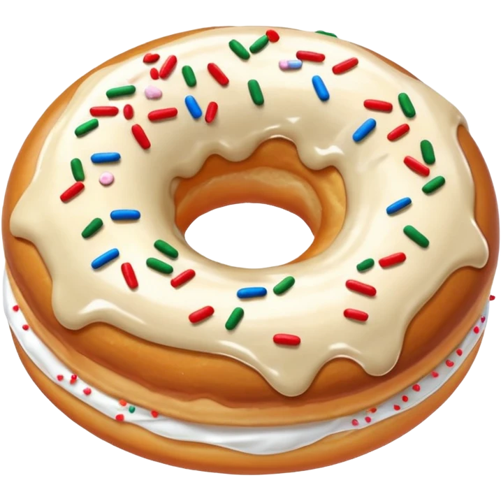 Cream donut emoji