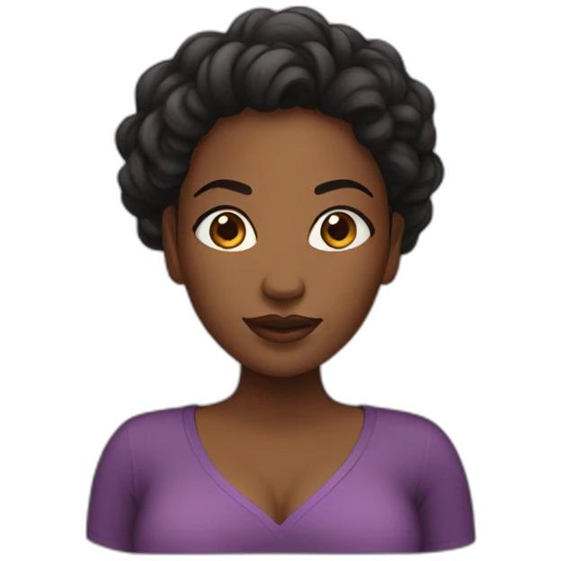 Curvy black woman emoji
