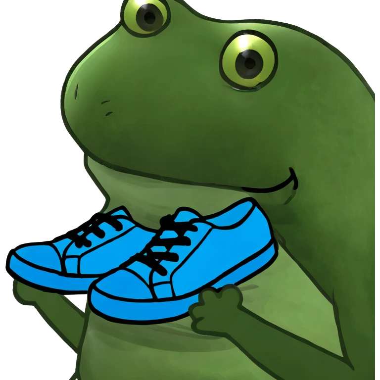 Tiburon con zapatos azules emoji