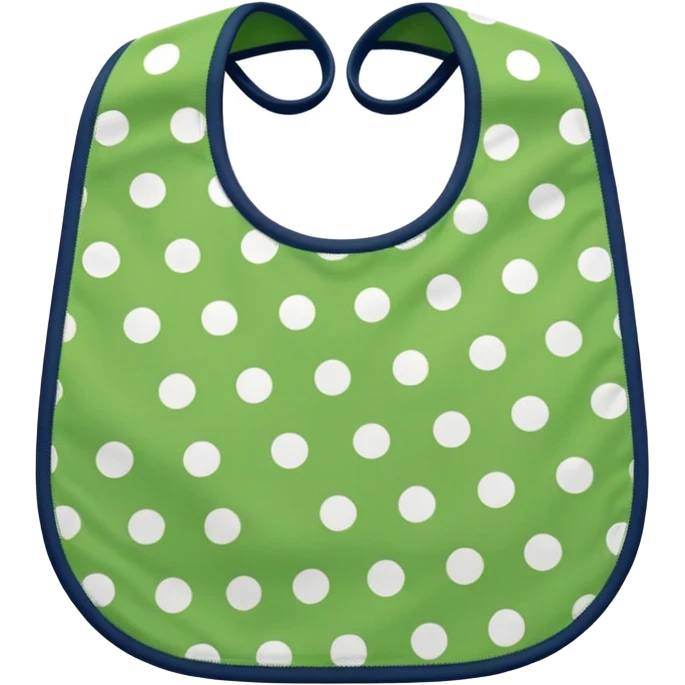 Green bib dot pattern emoji