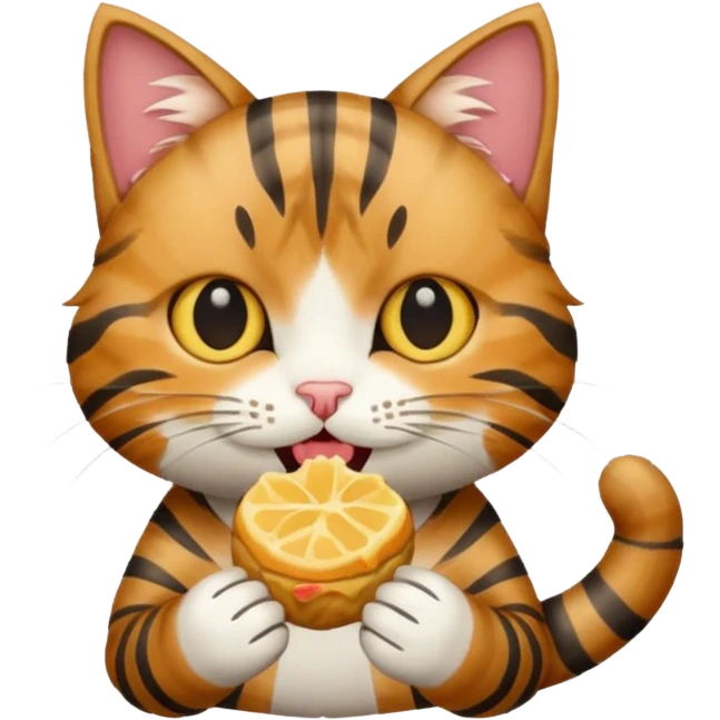 cat eating emoji