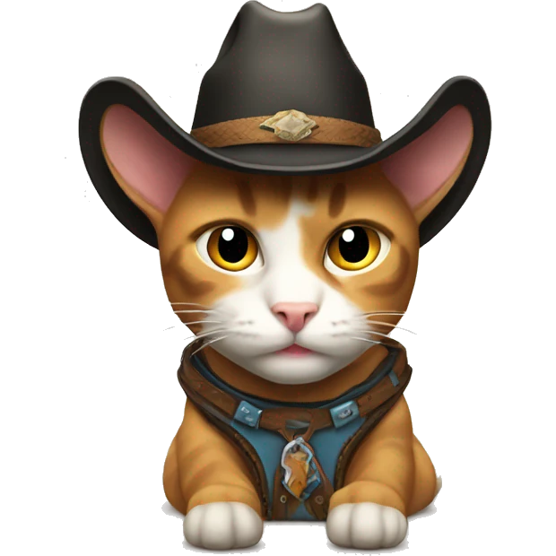Cow boy rodeo cat  emoji