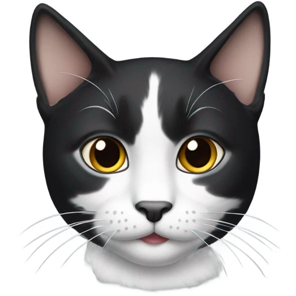 Black and white cat emoji