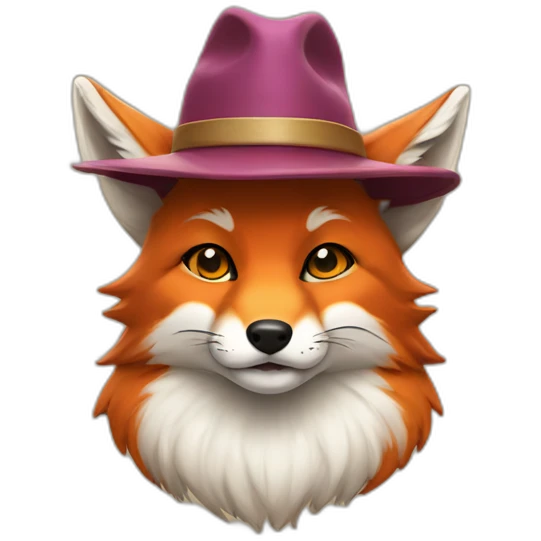 Kettari fox chiffa with hat emoji