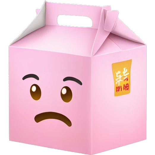 Pastel asian takeout box emoji