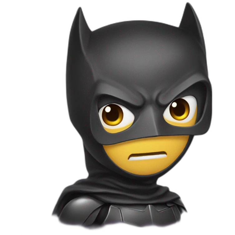 Masked batman teaching an evil witch emoji