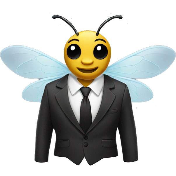 Bee in a suit jacket emoji