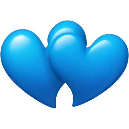 Dos corazones azules  emoji