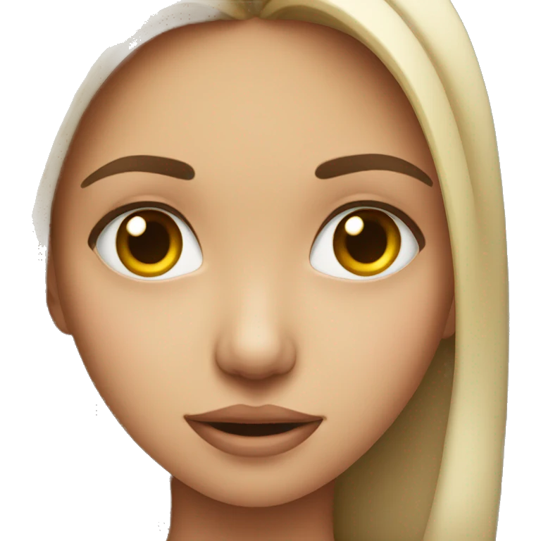 Girl giving a side eye look emoji