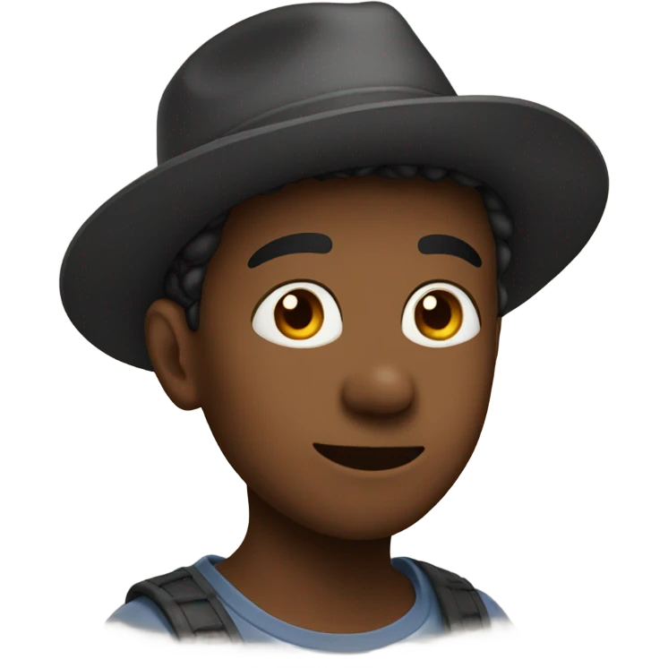 boy with had sideways emoji