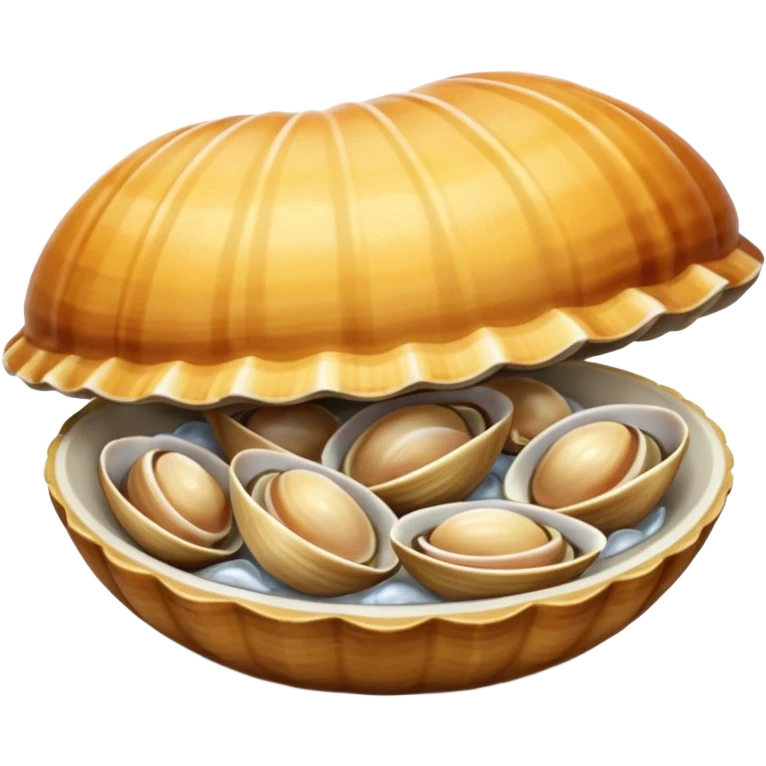 opened clams with meat emoji