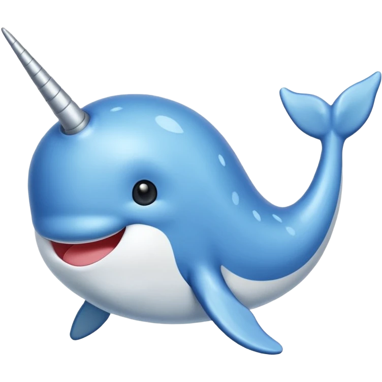 funy blue narwal emoji