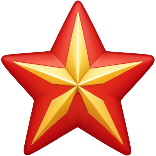 a twelve point star with slightly rounded borders, red emoji
