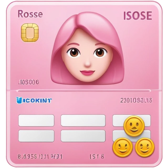 Carte bancaire rose clair  emoji