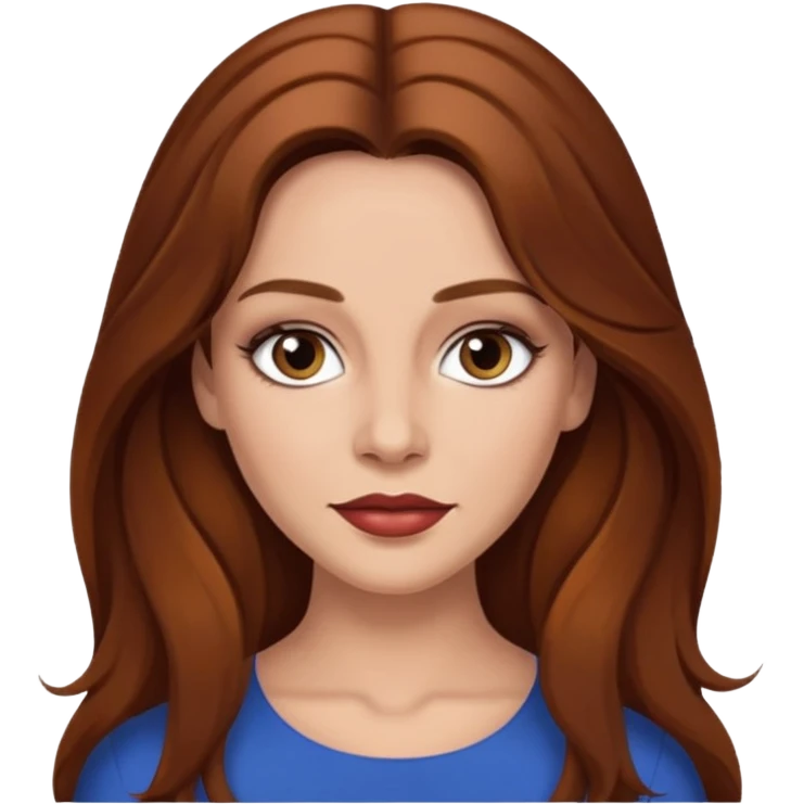 Patricia McKenzie, Actress (b.1977) with brown long hair emoji