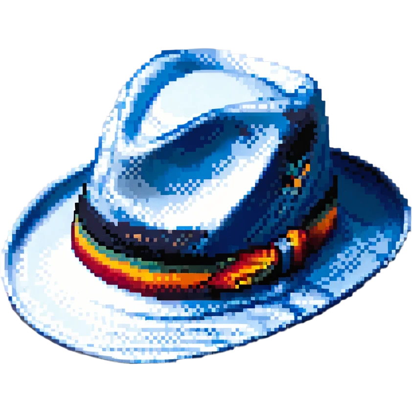 Синяя панамка со шнурком, no background emoji