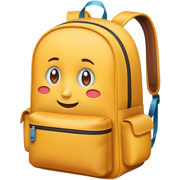 Backpack with facial expressions showing emotions emoji