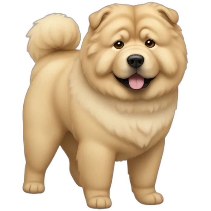 Cream colored chow-chow emoji