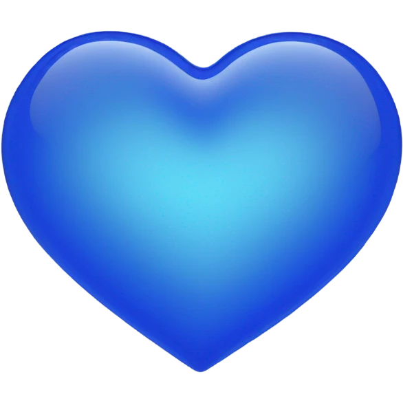 Neon glass cobalt heart  emoji