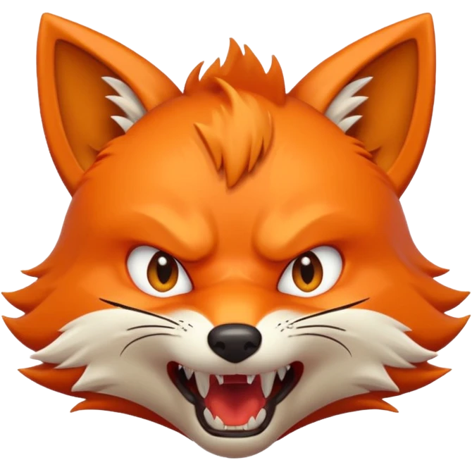 renard entier en colère emoji